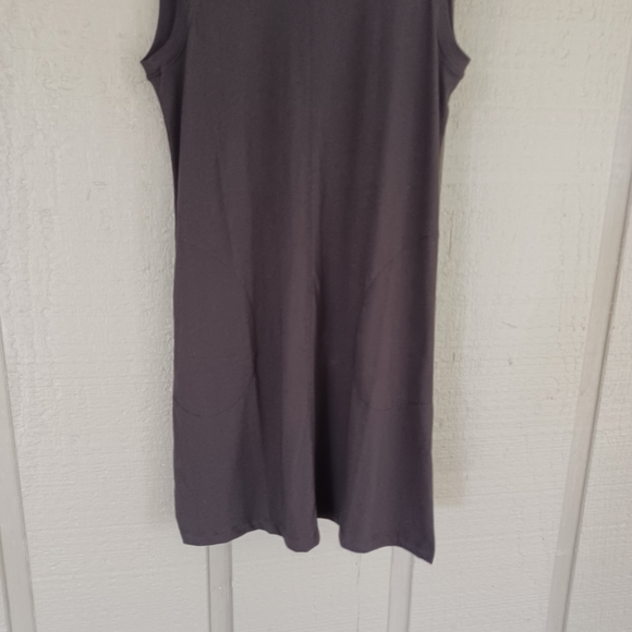 ATM Women Jersey Sleeveless Mini Dress Size S Black Sleeveless Cotton Crew Neck - Picture 4 of 14
